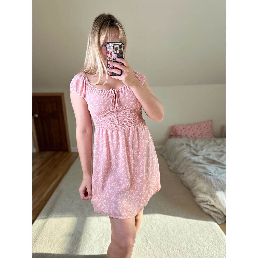 Love Tree: Dainty Floral Smocked Milk Maid Dress